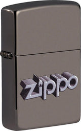Zippo 3D Logo Design Windproof Lighter – Black Ice® by Zippo