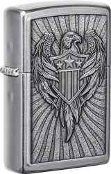 Zippo 19976 Eagle Emblem Street Chrome Lighter by Zippo