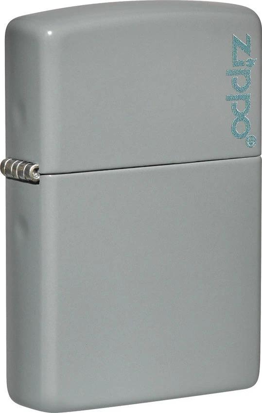 Zippo Logo Lighter 49452ZL Classic Flat Grey Finish For Collectors Everyday Carry Gift by Zippo