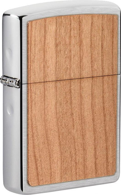Woodchuck Cherry Emblem Brushed Chrome Zippo Lighter by Zippo