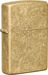 Classic Tumbled Brass Zippo Lighter by Zippo