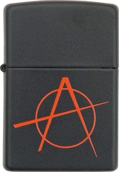 Anarchy Symbol Black Matte Zippo Lighter by Zippo