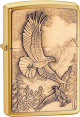 Zippo Z20854 “Where Eagles Dare” Brushed Brass Lighter by Zippo
