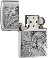 Patriotic Eagle Brushed Chrome Zippo Lighter by Zippo