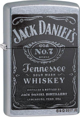 Zippo Jack Daniel’s® Label Design Windproof Lighter – Street Chrome™ Finish by Zippo