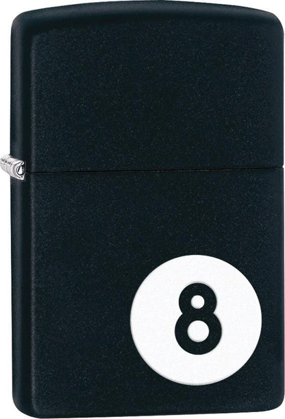 Billiards 8-Ball Zippo Lighter – Black Matte Finish by Zippo