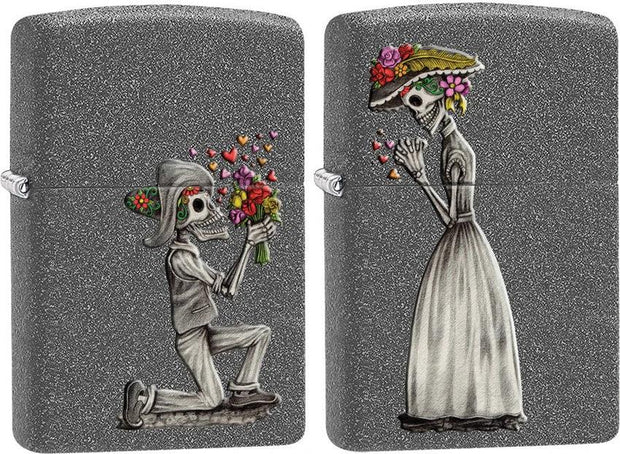 Zippo Day of the Dead Skulls Lighter Set – Iron Stone™ by Zippo