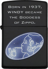 Zippo Windy Lighter – Black Matte (Model 41795) by Zippo